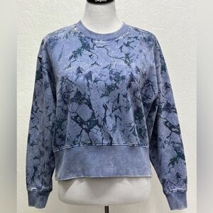 𝅺WOMEN' French Terry Acid Wash Crewneck Pullover - JoyLab